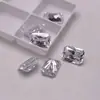 Octogonal Facetado Rectangular Piedra Preciosa Piedra Suelta Anillo DIY Cara Accesorio Joyería Transparente Blanco Zircón Cz Diamante Suelto