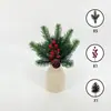 Las agujas de pino suaves de plástico artificial más vendidas de Amazon con bayas rojas, agujas de pino Fornock, accesorios y decoraciones DIY para árboles de Navidad