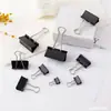 Pasta Clip Simples Preta com Cauda Longa e Clips Organizadores de Documentos Pequenos Clips para Provas de Estudantes Clips Multifuncionais de Conservação de Frescor e Vedação