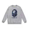 Bape Ape Head marca de moda unisex cuello redondo manga larga algodón estampado holgado chaqueta sudadera de otoño e invierno para hombre