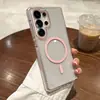 Funda Magnética Transparente Cielo Estrellado para Teléfono Adecuada para Samsung S25Ultra Protección de Lente S24/S25/A56 Fuerte Succión Magnética