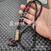 Colar de Ágata Dzi Jade Preto e Branco Ágata Vermelha Nove Olhos Três Olhos Seis Olhos Dente de Tigre Dzi Corrente de Suéter Corrente de Contas de Jade