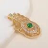 Colgante con Incrustaciones de Microcobre Accesorios para Joyería DIY Borla Trébol de Cuatro Hojas Mariposa Acero de Titanio Collar Lazo Electrochapado en Oro Real Espíritu