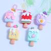 Helado dulce de dibujos animados DIY crema pegamento teléfono móvil carcasa taza de agua pegatina sombreros horquilla brillo resina accesorios de joyería