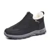 Botas de Nieve para Hombre Deportes de Invierno de Caña Baja Planas Botas Cálidas de Terciopelo Engrosado Antideslizantes Resistentes al Desgaste Ligeras Zapatos de Papá