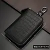 Bolsa de Chaveiro com Zíper de Grande Capacidade Gran para Homens Montada na Cintura Couro Genuíno Porta-Cartões Feminino Chaveiro Multifuncional Impermeável