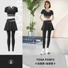 Pantalones de Yoga y Falda de Nuevo Estilo con Dos Tops de Pilates, Pantalones de Yoga, Ropa Deportiva para Exteriores y Fitness, Conjunto de Ropa de Yoga para Mujer