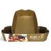Bandeja Desechable Universal Forma de Barco Bandeja Fina para Empaque de Frutas Caja para Fresas Bandeja de Papel para Frutas Comercial Venta al por Mayor