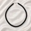 Colar de pérola com pingente de estrela e cruz simples e versátil europeu e americano moda hip-hop joias masculinas e femininas moda hiphop