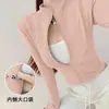 Jaqueta Cardigan com Zíper Fitness de Secagem Rápida Feminina para Yoga Corrida Esportes Manga Longa Alta Elasticidade Slim Fit Roupa Esportiva para Exterior