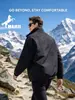 90% Plumón de Pato Blanco Chaqueta Negra Desestructurada para Hombre Otoño Marca de Moda Rogue Fresca Cuello Alto Ropa Exterior Chaqueta de Plumón Asimétrica con Bolsillos