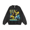 American rap retrato estampa hip hop retro high street fashion marca lavada casual capuz suéter casaco de inverno para homens e mulheres