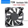 Novo ventilador de resfriamento USB ultra-fino de 7CM/cm DC5V/12V com rolamento duplo para gabinete, placa de vídeo, roteador