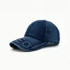 Gorra de Béisbol de Mezclilla Lavada Transfronteriza Amazon Retro Americano Desgastado Bordado Etiqueta de Cuero Gorra Visera en Stock Fábrica