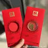 Adesivos de Telefone de Ouro Puro 999 para o Festival da Primavera, Artesanato em Metal de Envelope Vermelho de Alta Qualidade, Presentes para Reunião Anual