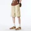 Nuevo Estilo para Hombre Verano Secado Rápido Holgado de Moda Marca Deportiva Pantalones de Cinco Puntos Transpirables Sensación Fresca Pantalones de Longitud Media