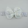 Diadema con lazo de cuentas para niños de Europa y América, diadema de encaje para bebé, diadema elástica con lentejuelas huecas, accesorios para el cabello de estilo coreano
