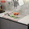 Tabla de cortar de acero inoxidable, tabla de cortar antibacteriana y resistente al moho, tabla de repostería, tabla de cortar específica para frutas y verduras de cocina, tabla de cortar de acero inoxidable