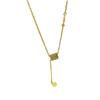 Moderna y de Alta Gama Collar de Gypsophila Cintura Pequeña para Mujeres con Caracteres de la Suerte Colgante de Acero de Titanio Lujo Accesible Cadena para Clavícula que No se Desvanece