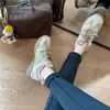 Zapatillas de Entrenamiento de Felpa de Moda Retro Americana Combinación de Colores de Cuero Genuino Zapatos Casuales Forrest Gump Otoño e Invierno 2024 F103020