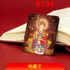 Pingente Thangka Ksitigarbha Banhado a Ouro Não Pintado, Colar Tridimensional de Latão Dourado Dupla Face para Riqueza e Prosperidade, Atrai Riqueza e Ouro, Comemorativo