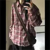 Camisa a Cuadros de Manga Larga 2026 para Hombre, Casual Versátil Elegante Estilo Japonés y de Hong Kong Corte Holgado Juventud Estudiante Marca de Moda Chaqueta