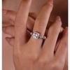 Anel Ajustável com Pérolas e Zircônia para Mulheres Estilo Francês Retrô Luxo Leve Casual de Alta Qualidade Anel Pulseira