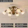Luminária de Teto Retrô Americana, Lâmpada Moderna Simples Estilo Europeu para Sala de Estar, Iluminação Criativa em Forma de Flor Pastoral Francesa para Quarto e Sala de Jantar