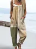 2025 Independiente Transfronterizo Moda Femenina Europea y Americana Estampado Geométrico Abstracto Mono Casual para Mujer E652