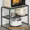 Estante de Almacenamiento para Cocina, Estante para Colocar Microondas, Horno y Arrocera en la Parte Superior del Refrigerador, Estante Retráctil Multifuncional para Almacenamiento de Ollas