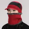 Chapéu para pessoas de meia-idade e idosos, chapéu de inverno de malha de lã para homens e mulheres, chapéu de velhinho com proteção para as orelhas, espessado, quente, chapéu de avô, cachecol