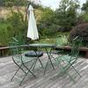 Mobiliario de Jardín de Hierro Forjado para Exterior Silla Plegable Antigua Vintage Villa Casa de Familia Silla Especial para Comedor Hogar Silla Individual con Respaldo Transfronterizo