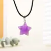 Joyería DIY de Cristal Natural Colgante Estrella de Cinco Puntas de 20 mm Colgante de Ágata Accesorios para Collar de Estrella Venta Caliente Transfronteriza