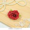 Flores Simuladas de Rosa Pequeña Tela de Seda Cabeza de Rosa Segura Venta al por Mayor Decoración de Pared de Flores para Fondo de Salón de Bodas Arreglo Floral Azul
