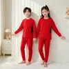 Conjunto de ropa interior térmica deportiva para adolescentes, ropa y pantalones de otoño para niños, conjunto de pijama estudiantil para niñas pequeñas