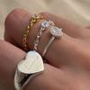 Moda coreana Elegante Versátil de Alta Gama Diseño de Nicho Diamante Cuadrado Zirconia Extremadamente Fina Anillo para Mujer estilo ins Lujo Ligero