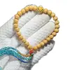 Pulsera de Cuentas de Bodhi Columna de Dragón Atrae Riqueza Hulusi 6mm Estilo Pareja Pulsera de Cuentas de Oración Budista Círculo Único Regalo para Hombres y Mujeres