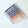 Caneta Metálica de Pressionar Caneta Esferográfica Logotipo Personalizado Transfronteiriço Amazon Pode Ser Personalizado Impresso Haste de Alumínio Caneta de Tinta Média Caneta de Presente