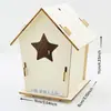 Casa de Pájaros de Madera DIY Transfronteriza Nido de Pájaros Juguete de Ensamblaje Pintura Creativa con Graffiti Manualidades Caseras Hechas a Mano