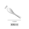 Colher Cerâmica Branca Pura Não Porosa Colher Doméstica Colher de Comer Restaurante Colher de Porcelana Colher de Cerâmica Pequena para Sopa Hotel Venda por Atacado