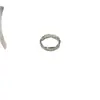 Anillo Hueco Retro Simple Diseño de Empalme de Cadena Anillo de Dedo Versátil Apilable Diario Estilo Fresco de Nicho