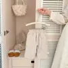 Calça de Veludo Cotelê Retro Estilo Coreano para Crianças Outono Inverno Bebê Solta Reta Engrossada Quente Casual Calças Roupas Infantis