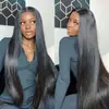 Nova Peruca Longa Reta com Lace Frontal Cabelo Humano Europeia e Americana Touca Lace Frontal
