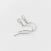 Ganchos de resorte para orejas grabados de oro de 14 quilates, color plateado 925 que no se decolora, aretes hechos a mano para DIY, aretes Aretes Materiales para joyería Accesorios