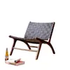 Silla de montar nórdica madera maciza retro sofá individual casa de huéspedes japonesa hotel silla de ocio silla con respaldo tejido de cuerda silla de ratán