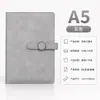 Caderno Personalizável com Impressão de Logo, Fivela, Couro Bovino com Textura de Pele, Bloco de Notas para Escritório, Diário A5, Caderno Criativo