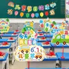 61º Día del Niño Señalización de Escritorio Decoración de Escritorio de Aula - "Corazón Infantil Vuela Libre" Arreglo de Mesa para Decoración de Ambiente del Día del Niño Suministros