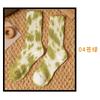 Meias Tie-Dye Masculinas Meias Grossas de Fio Felpudo Cano Alto Boca Larga Outono e Inverno Meias de Terry Moda de Rua Meias de Cano Médio Meias Estilo Workwear