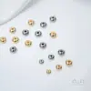 Cuentas de Titanio Acero No Descolorables para Ábaco, Cuentas de Platillo Volador, Cuentas Espaciadoras, Accesorios para Joyería de Pulseras Collares, Material de Cuentas de Acero Inoxidable