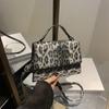 Bolsa feminina texturizada fashion casual bolsa de ombro transversal fashion estilosa texturizada retrô pequena bolsa quadrada para mulheres
